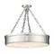 Z-Lite Anders Semi Flush Mount, 3-Light, 22 In.W x 21.25 In.H, Polished Nickel/marbling 1944SF22-PN-LED - alternate 1